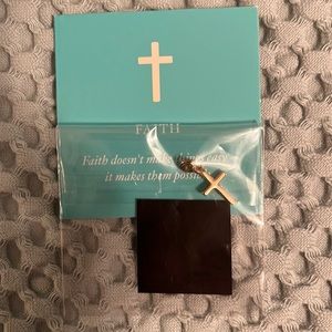 Stella and Dot Sterling Silver Cross Charm